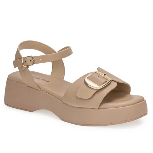 Platanitos Beige de Mujer modelo Sandalia Dama S Elvira beiges sintéticos mujer 2025042121052495261 Sintético Sintético